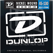Dunlop DBN45130  струны для 5-струнной бас-гитары 45-130, никель
