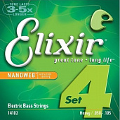 Elixir 14102 NanoWeb струны для бас-гитары Heavy 50-105