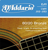 D'Addario EJ-11 Light струны для акустической гитары