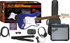 Fender SQUIER AFFINITY SPECIAL STRAT&FRONTMAN 15 G AMP-METALLIC BLUE набор гитариста
