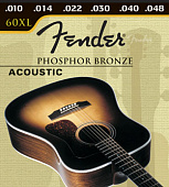 Fender 60XL струны для акустической гитары 10-48