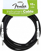 Fender 15' Inst Cable BLK инструментальный кабель, черный, 15'