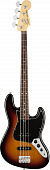 Fender American Performer Jazz Bass®, RW, 3-Color Sunburst  бас-гитара 4-струнная, цвет санбёрст, с чехлом