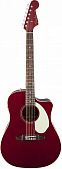 Fender Sonoran SCE Candy Apple Red With Matching Headstock электроакустическая гитара, цвет красный металлик