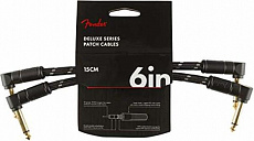 Fender Deluxe 6' Cable BTWD 2 Pack комплект инструментальных кабелей (2 шт.), 6', черный твид