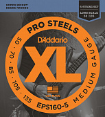 D'Addario EPS160-5 струны для бас-гитары, высокоуглеродистая сталь, среднее натяжение