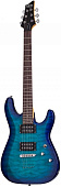 Schecter C-6 Plus OBB гитара электрическая шестиструнная, синий бёрст "Океан"