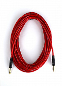 AuraSonics J63J63-10TRD  гитарный кабель, длина 10 метров, цвет прозрачный красный