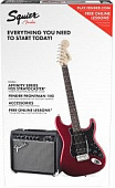 Fender Squier Affinity Series™ Stratocaster® HSS Pack, Laurel Fingerboard, Candy Apple Red, Gig Bag, 15G комплект: электрогитара, чехол и комбо