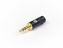 AuraSonics J35BG  кабельный разъем Jack 3.5мм TRS (стерео) штекер, черный, позолоченные контакты