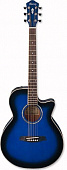 Ibanez AEG10E TRANSPARENT BLUE SUNBURST акустическая гитара