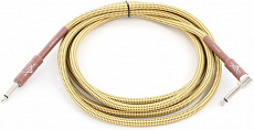 Fender Custom Shop 10 Angle Instrument Cable Tweed инстументальный кабель, 3 м