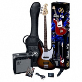 SX BG2K/BK набор в подарочной упаковке:  бас-гитара + комбик 15 Вт + чехол + тюнер + ремень + кабель
