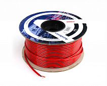 AuraSonics IC124CB-TRD  инструментальный кабель Ø6мм, прозрачный красный, до 50 В