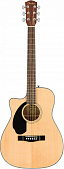 Fender CC-60SCE LH Nat электроакустическая гитара, цвет натуральный, леворукая