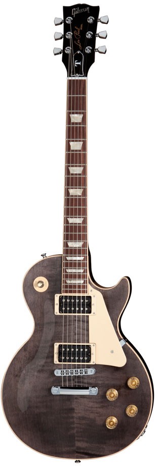 Gibson Les Paul Signature T Translucent Ebony электрогитара с кейсом, цвет прозрачный чёрный