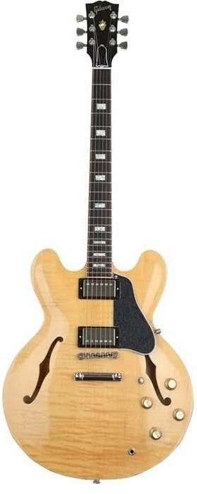Gibson 2018 Memphis ES-335 Figured Dark Vintage Natural гитара полуакустическая с кейсом, цвет натуральный