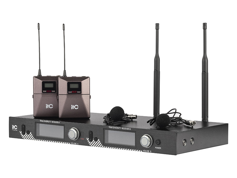 ITC T-521UL радиосистема UHF двухканальная с двумя петличными микрофонами