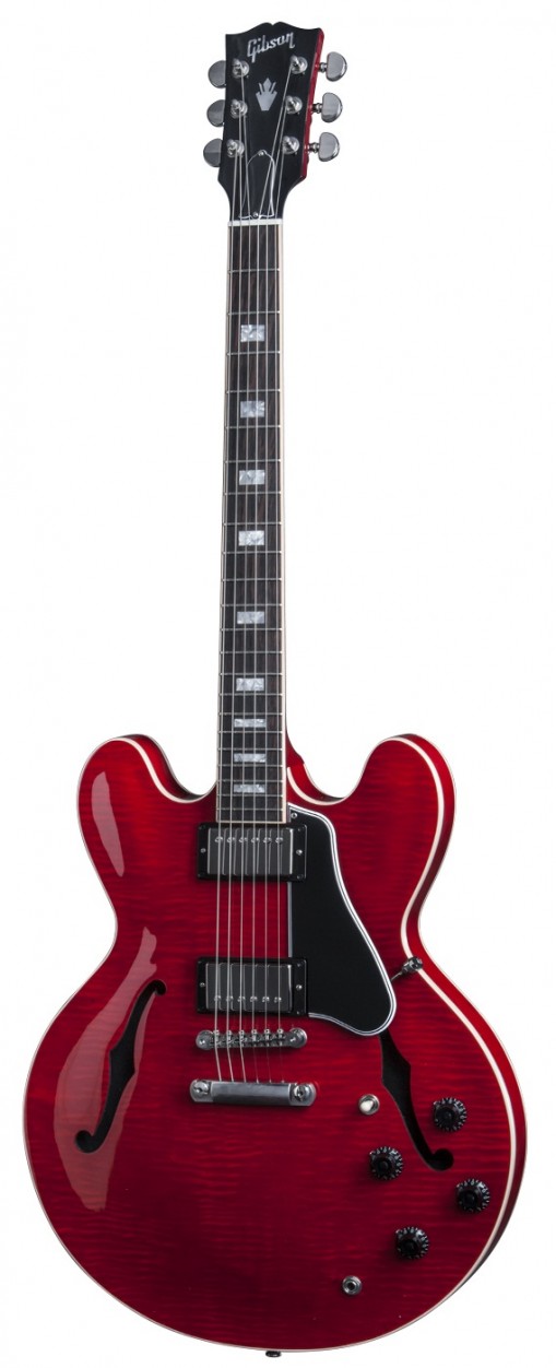 Gibson 2016 Memphis ES-335 Figured Cherry полуакустическая электрогитара с кейсом, цвет вишневый