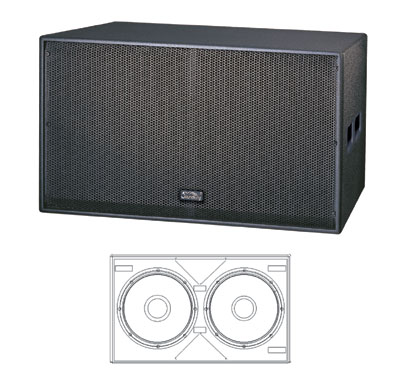 Soundking F1218S сабвуфер 1200W, 4Ohm, 2x18'', 101 / 132 dB, 38-125 Hz, встроенный кроссовер