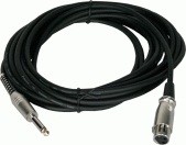 Invotone ACM1010S/BK микрофонный кабель, стерео Jack 6.3 <-> XLR3F, длина 10 метров