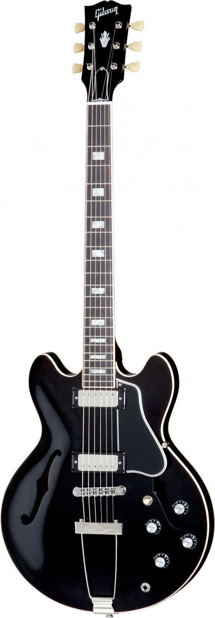 Gibson Memphis ES-390 Plain Ebony полуакустическая электрогитара