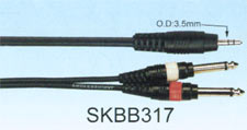 Soundking BB317 15FT кабель мини-джек х 2 джек