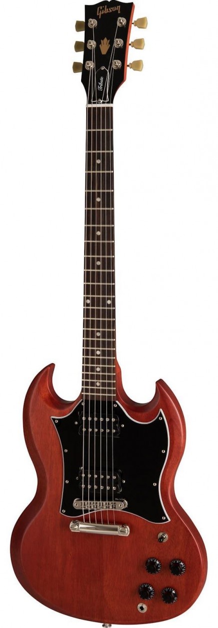 Gibson 2019 SG Tribute Vintage Cherry Satin электрогитара, цвет вишневый, в комплекте кейс