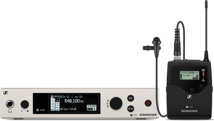 Sennheiser EW 300 G4-ME2-RC-GW радиосистема с петличным микрофоном, рабочие частоты 558 - 626 МГц