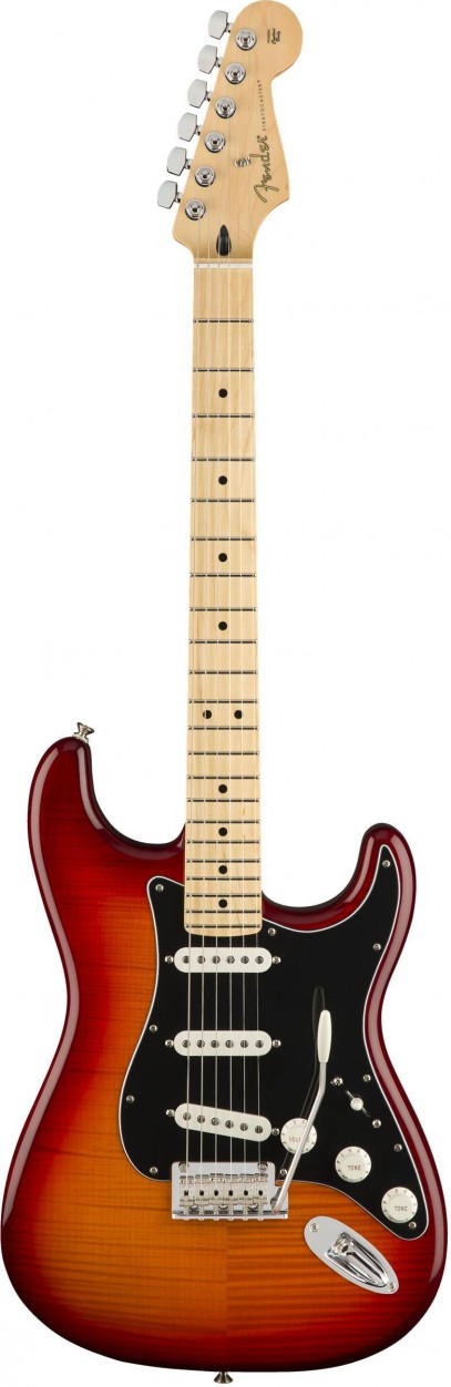 Fender Player Stratocaster PLS TOP MN ACB электрогитара, цвет вишневый санберст