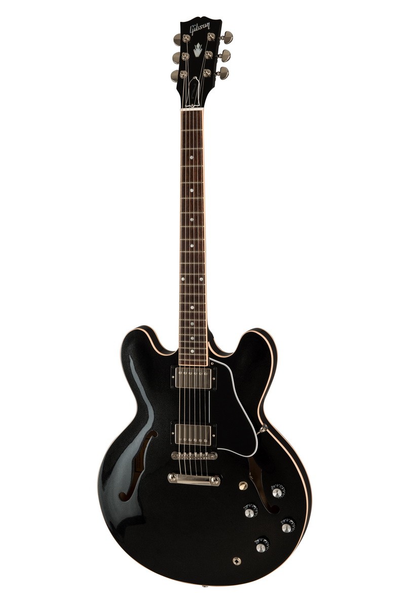 Gibson 2019 ES-335 Dot inlay, Graphite Metallic электрогитара полуакустическая, цвет черный металлик в комплекте кейс
