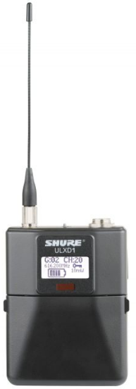 Shure ULXD1Lemo3 G51 цифровой поясной передатчик, 470-534 МГц, разъем Lemo3, черный