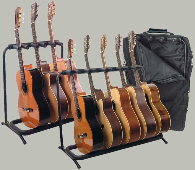 Rockstand RS20870 B/2  стойка для трех акустических гитар с держателем грифа