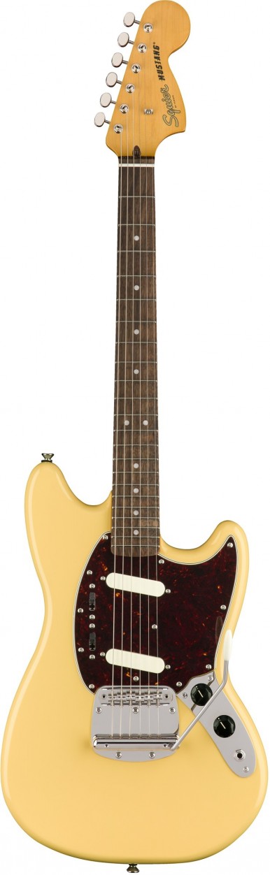 Fender Squier SQ CV 60s Mustang LRL VWT электрогитара, цвет винтажный белый