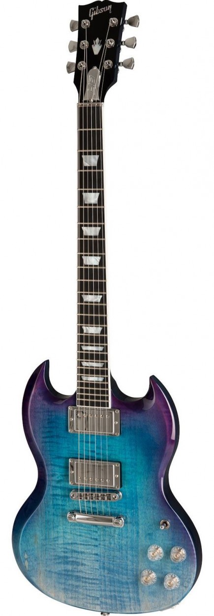 Gibson 2019 SG Modern Blueberry Fade электрогитара, цвет синий, в комплекте кейс