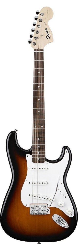 Fender Squier Affinity Stratocaster RW Brown Sunburst электрогитара, цвет коричневый санбёрст