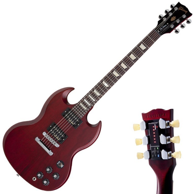 Gibson SG Tribute 70S Min-Etune Heritage Cherry электрогитара с роботизированными колками, цвет красный