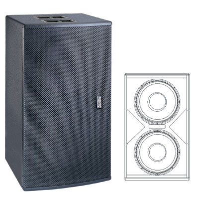 Soundking K1215SB сабвуфер 1200W, 4 Ohm, 2х15'', 101 / 136 dB, 38-125 Hz, окрашенные, черные