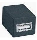 Proel USBAT60 переходник "USB A - мама" <> "Micro USB A - папа" с ферритовой насадкой, цвет черный