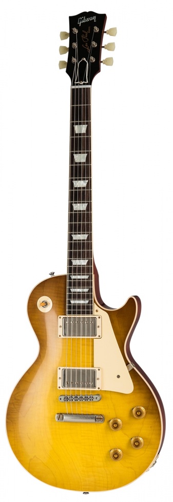 Gibson Custom '58 Les Paul Standard Honey Lemon Fade Gloss NH электрогитара, цвет лимонный медовый блеск, в комплекте кейс
