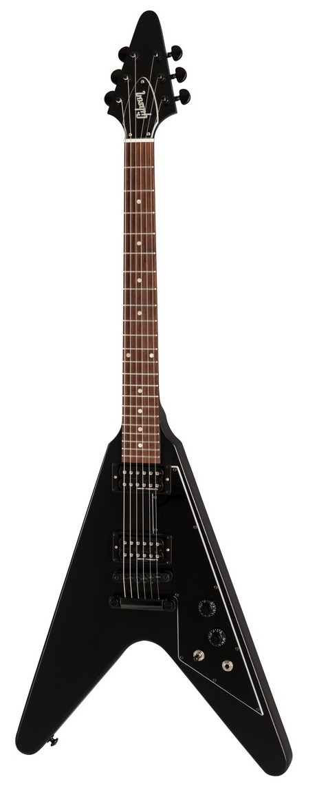 Gibson 2019 Flying V B-2 Satin Ebony электрогитара, цвет черный, в комплекте чехол