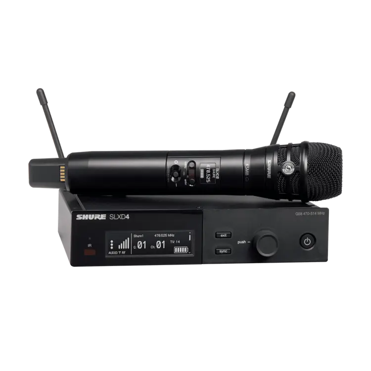 Shure SLXD24E/K8B G59 470-514 МГц одноканальная цифровая радиосистема с ручным передатчиком KSM8B