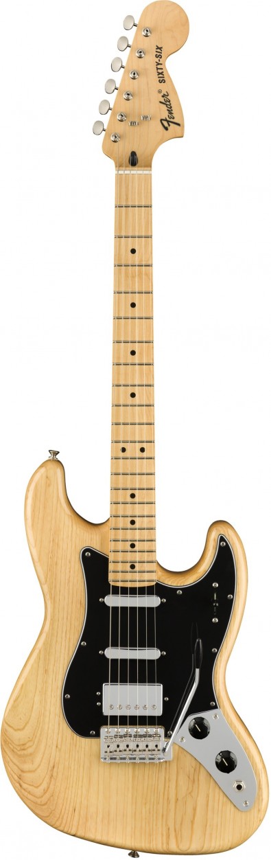 Fender Sixty-Six MN Nat электрогитара, цвет натуральный, в комплекте чехол