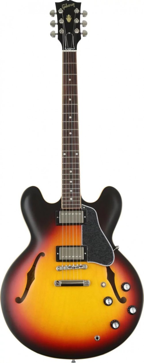 Gibson 2019 ES-335 Satin Sunset Burst полуакустическая электрогитара, цвет санберст, в комплекте кейс