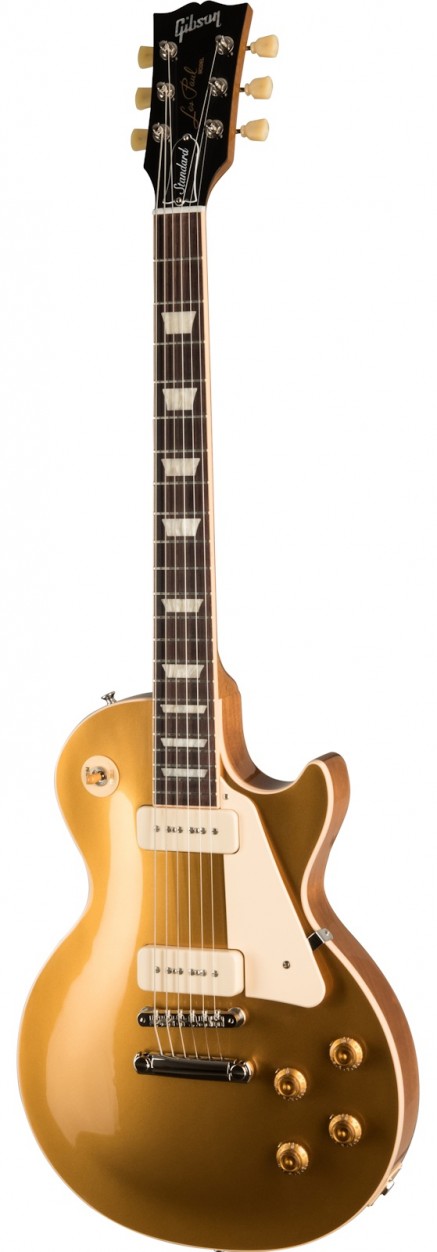Gibson 2019 Les Paul Standard '50S P90 Gold Top электрогитара, цвет золотистый, в комплекте кейс