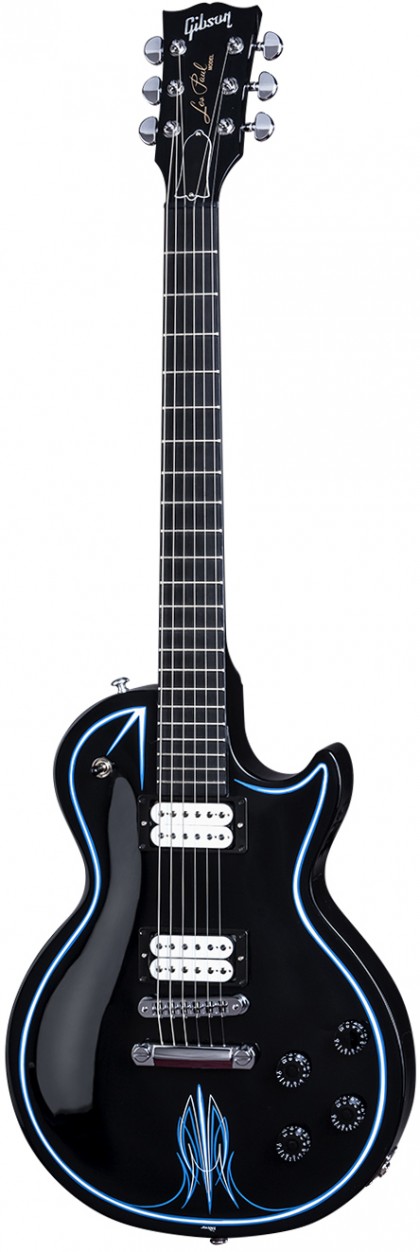 Gibson Les Paul Studio Hot Rod Ebony W/ Blue And White Pinstripe электрогитара