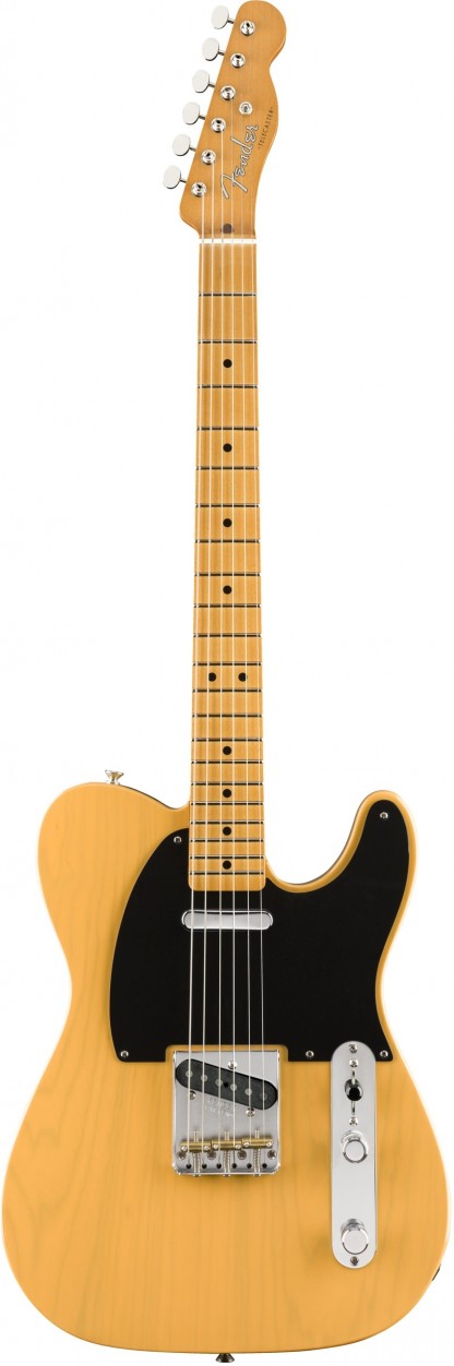 Fender Vintera '50S Telecaster® Modified, Maple Fingerboard, Butterscotch Blonde электрогитара, цвет жёлтый, в комплекте чехол
