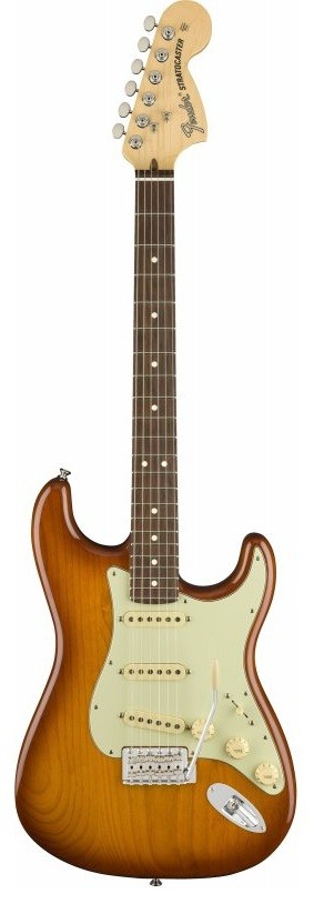 Fender American Performer Stratocaster®, RW, Honey Burst электрогитара, цвет янтарный санбёрст, в комплекте чехол