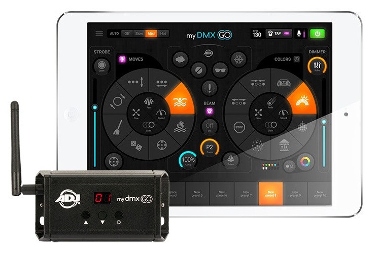 American DJ mydmx GO приложение для управления освещением по DMX для iPad или Android