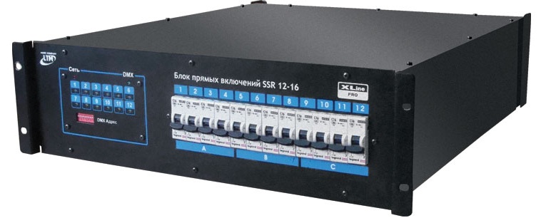 Xline SSR 12-16 Pro блок прямых включений, 12 каналов, DMX
